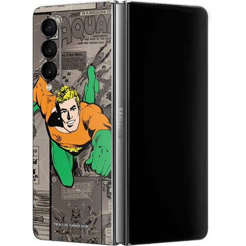 DC Comics Aquaman Classics Art Galaxy Z Fold4 5G Skin